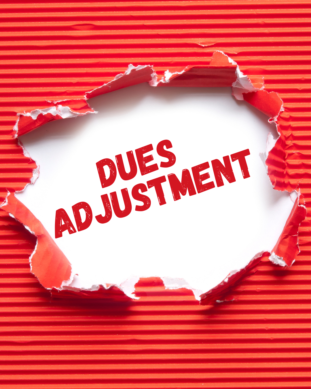 Dues adjustment