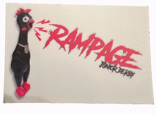Rampage Chicken Sticker  3" x 2"